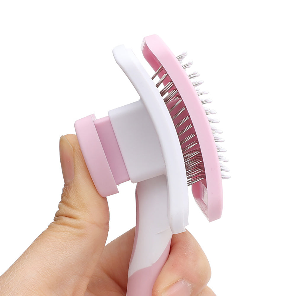 Self‑Cleaning Slicker Brush for Dogs & Cats – One‑Click Pet Grooming Tool | Stornex.store
