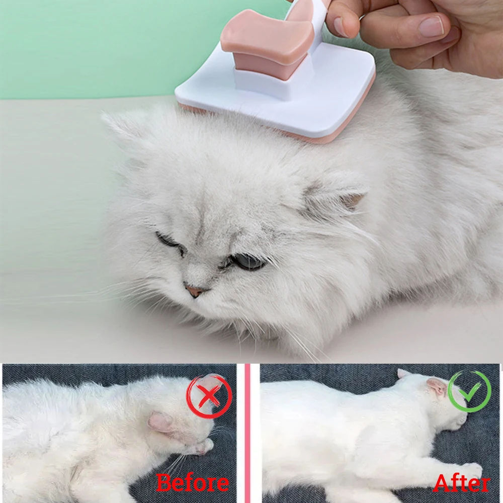 Self‑Cleaning Slicker Brush for Dogs & Cats – One‑Click Pet Grooming Tool | Stornex.store